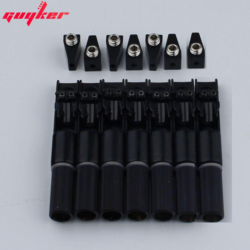 1 Pieces Single String Fan Guitar Bridge Black