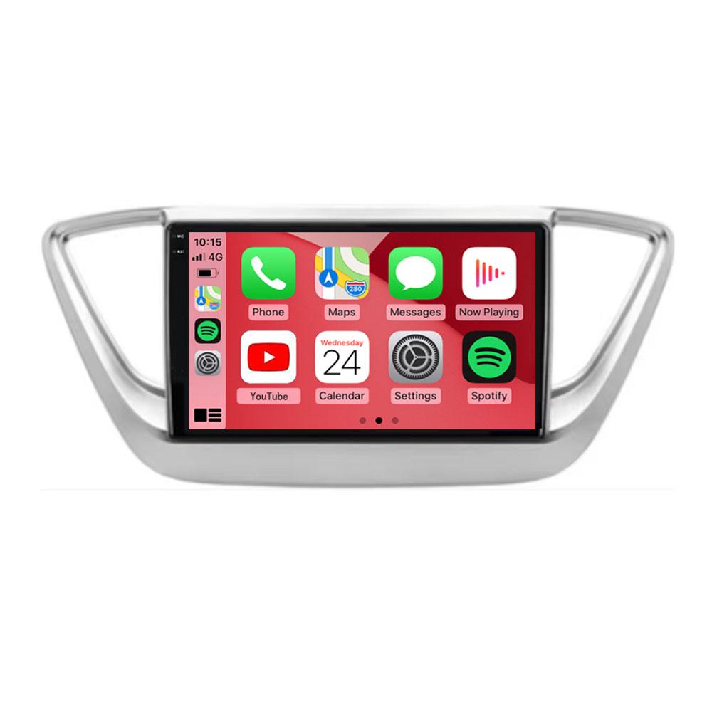 Android 14 автомобильное радио для Hyundai Solaris 2 Verna Accent 2017 2018 2019 2020 мультимедийный стереоплеер навигация GPS головное устройство BT