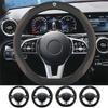 CRCUD1 Universal Car Carbon Fiber Steering Wheel Cover Leather PU Anti Slip For Tesla Model 3 Model Y Model S Model X Cybertruck Coil