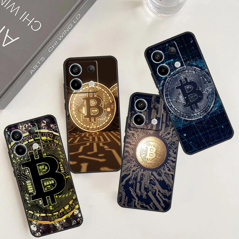 Чехол Bitcoin для Xiaomi Redmi Note 13 11 8 9 10 12 Pro 12S 11S 10S 9S Redmi 13C 9C 10C 12C