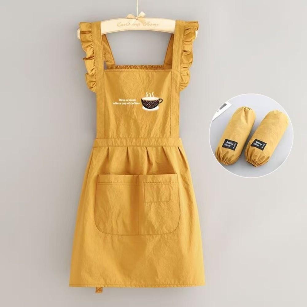 Korean Style Dress Aprons Waterproof Working Clothes New Painting Apron for Women Girl
