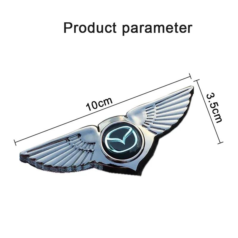 2025 Горячие 3D Металлические Крылья на Капот Автомобиля Эмблема Боковой Значок Наклейка Decal для Mazda Axela 3 5 6 RX8 RX7 MX3 6 Atenza MX5 CX9 CX5 CX