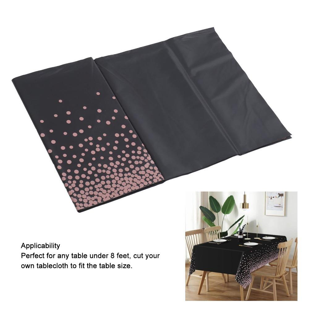 3pcs Waterproof Plastic Tablecloth Dot Disposable Tablecloth Rectangular Tablecloth For Banquets