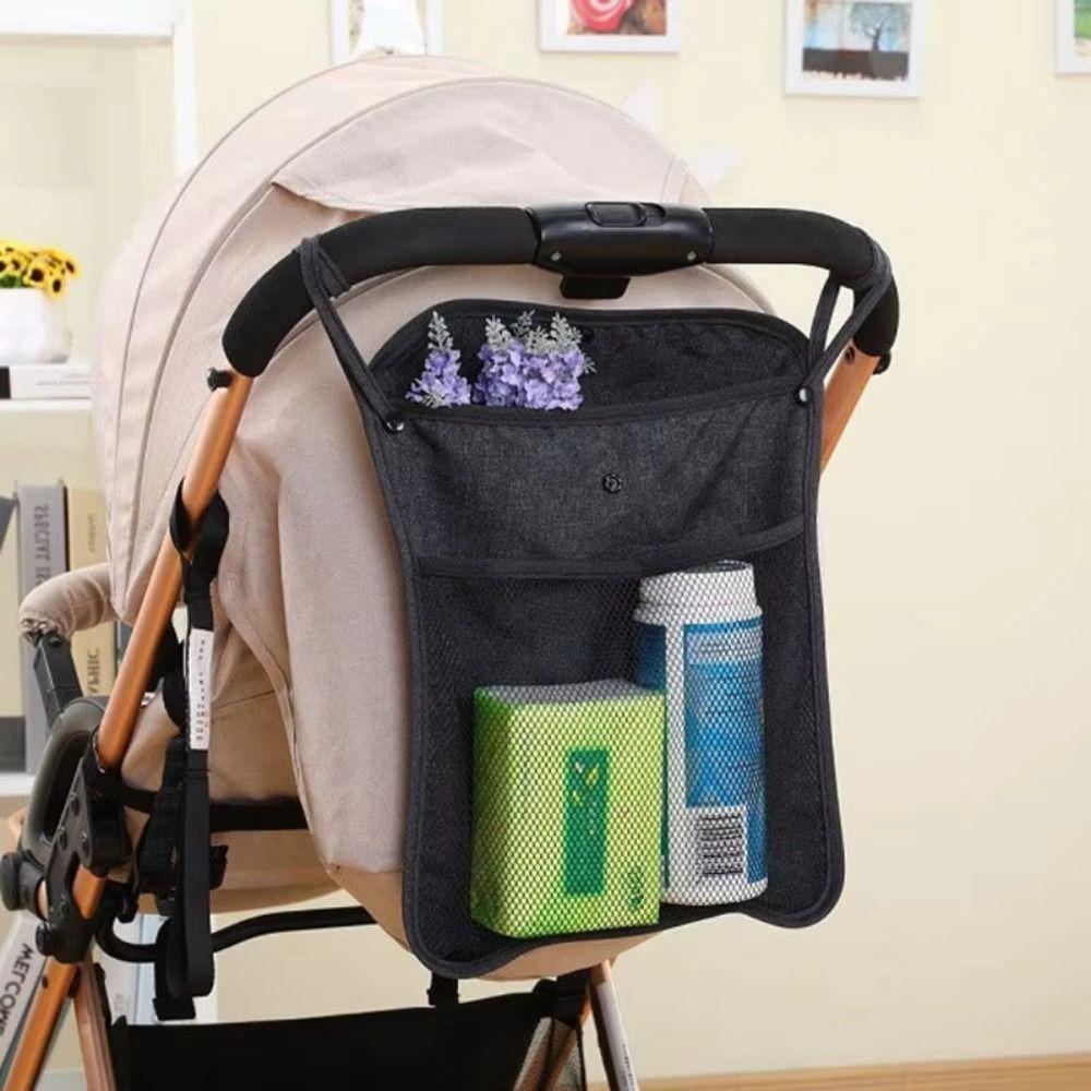 2Pcs Multifunctional Carriage Pram Storage Bag Hanging Bag Mommy Organizers Bottle