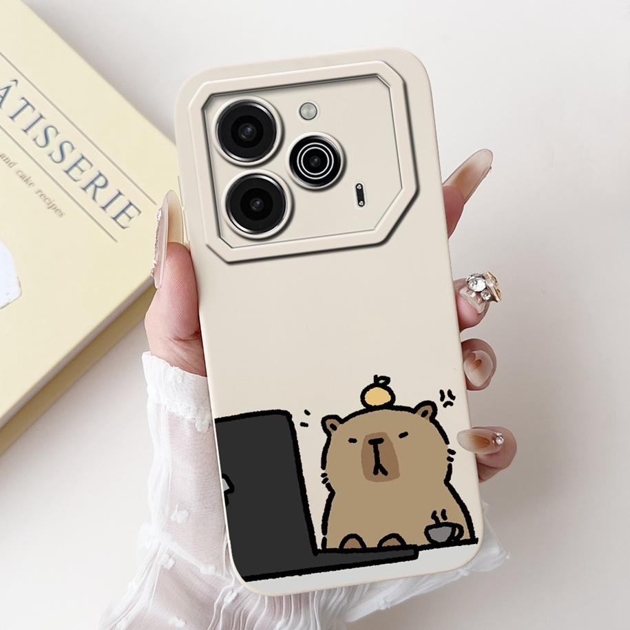 For Tecno Pova 6 Pro 5G 2024 Case LI9 Camera Lens Protective Cover Cute Panda Cartoon Soft Bumper For Tecno Pova 6 Pova6 5G Capa