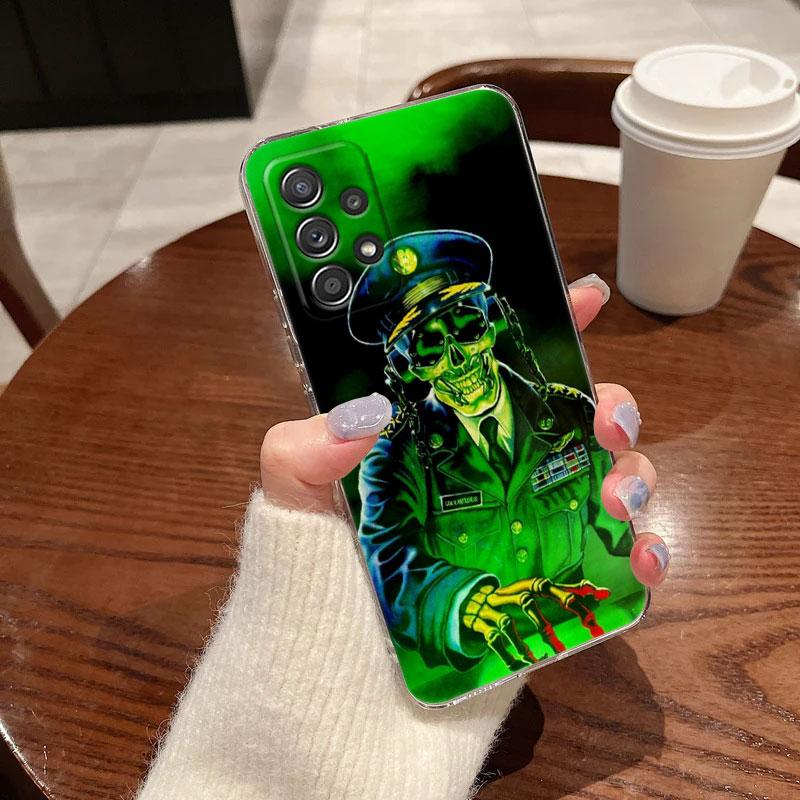 M-Megadeth Логотип Череп Металл Группа Для Samsung Galaxy A55 Чехол A54 A52 A53 5G A15 A14 A13 A21S A23 A34 A35 A33 A32 A72 Прозрачный Чехол