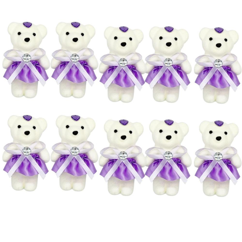 10 шт./компл. Пенопластовый медведь Мини-медведь Цветочный букет Плюшевый мультяшный букет животных Кукла Девочка Подарок на день рождения