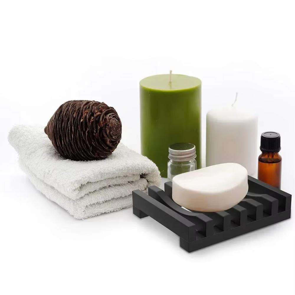 Anti-slip bathroom accessories, silicone soap box protectors, sink deck bathtubs, shower tray soap drain devices, silicone soap