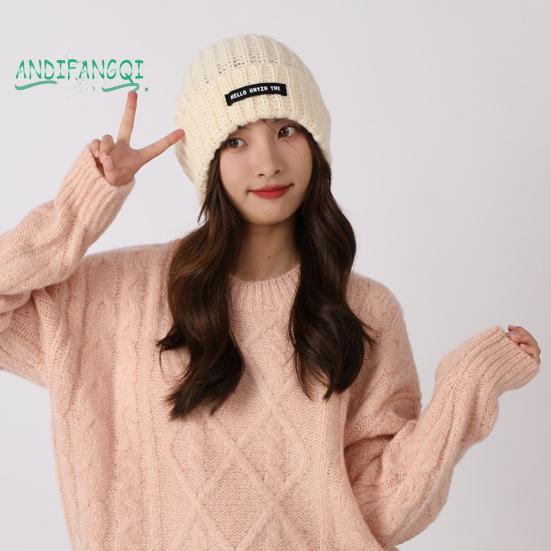 Зимняя теплая шапка - супермягкая эластичная, однотонная, ветрозащитная, утолщенная защита ушей, лыжи на открытом воздухе, женская шапка-бини