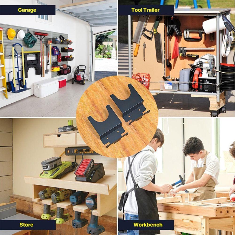 Black Angle Grinder Rack Wall Mount Tool Storage Rack Heavy Duty Cutting Machine Bracket