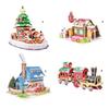Creative Christmas Puzzle Craft Kits For Kids Handmade Paper Ornament Holiday Decoration Paper Card Jigsaws