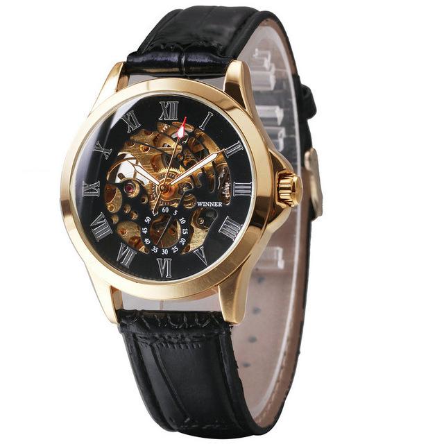 Мужские индивидуальные классические скелетонизированные часы WINNER, автоматические механические часы