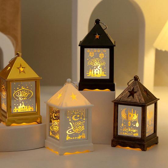 Рамадан Фонарь Настольный светодиодный светильник в стиле ретро Уникальный дизайн на батарейках Декоративный фонарь Подвесной светодиодный светильник-свеча