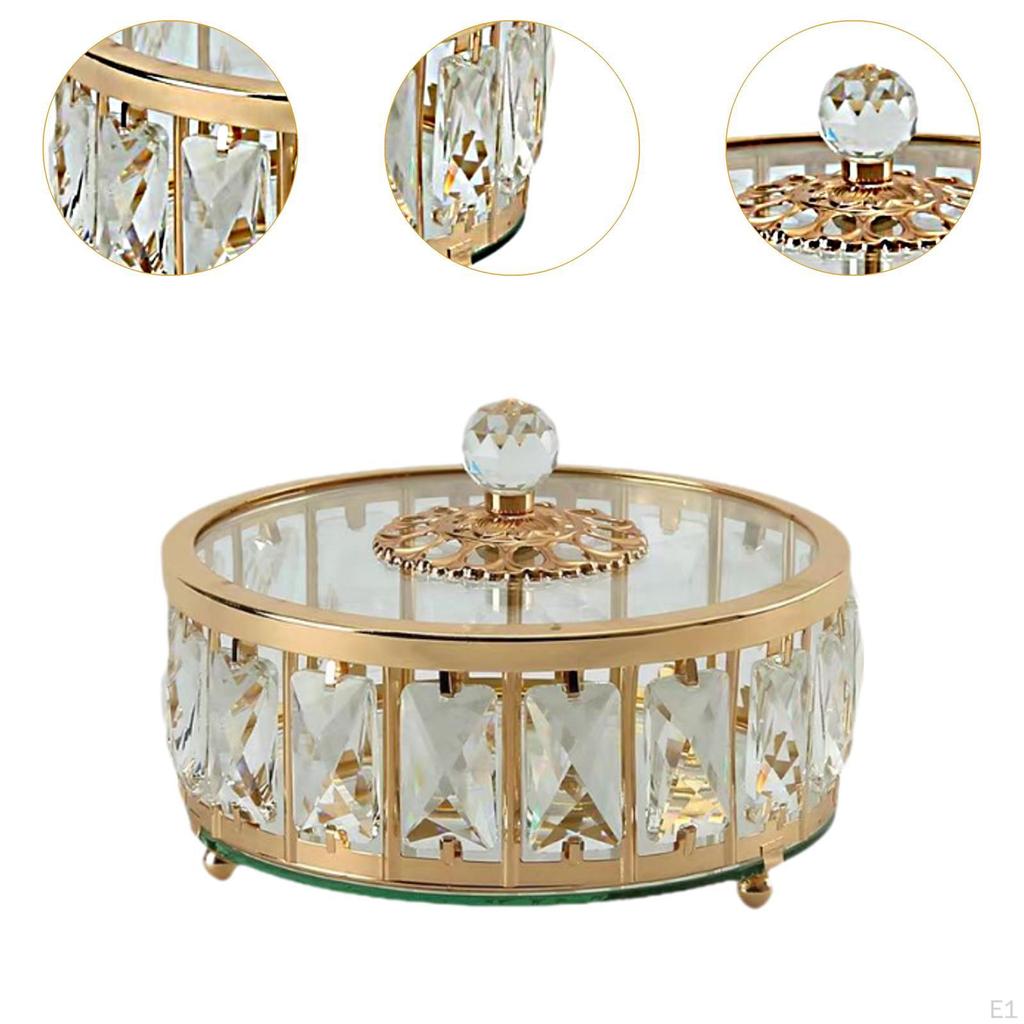 Стеклянная банка для хранения продуктов с крышкой, коробка для конфет 20x6,5 см, декоративная для кухни, спальни, многоцелевая