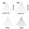 5M/7M Halloween Triangle Spider Web Black/White Simulation Design Giant Spider Web Decorative Realistic Plush Spider Web