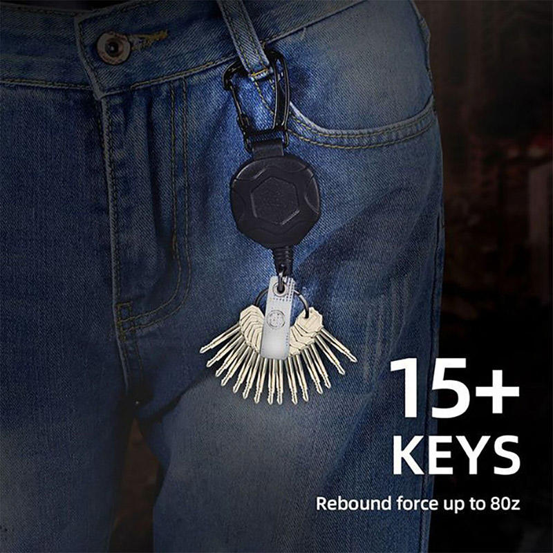 Сверхпрочный выдвижной брелок-клипса для бейджа, держатель для ID-карты, цепочка, уличный стальной трос с пружиной, зажим для карт, карабин, уличный чехол для ключей, чехол для карт, сумки