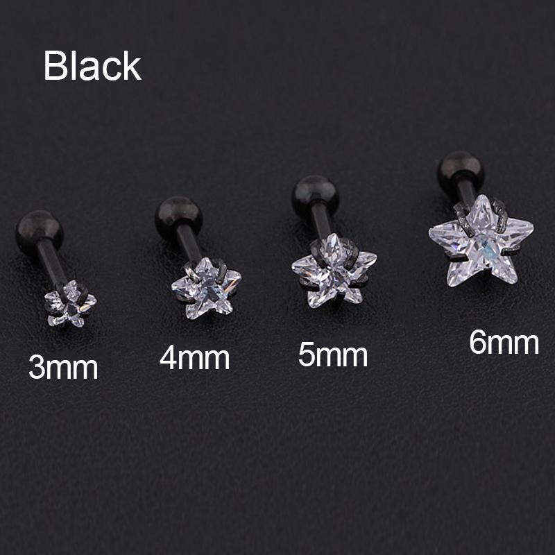 Женские вечерние серьги-гвоздики со звездами, модные мини-серьги-гвоздики с кристаллами, циркон 3-6 мм, новый пятиконечный подарок