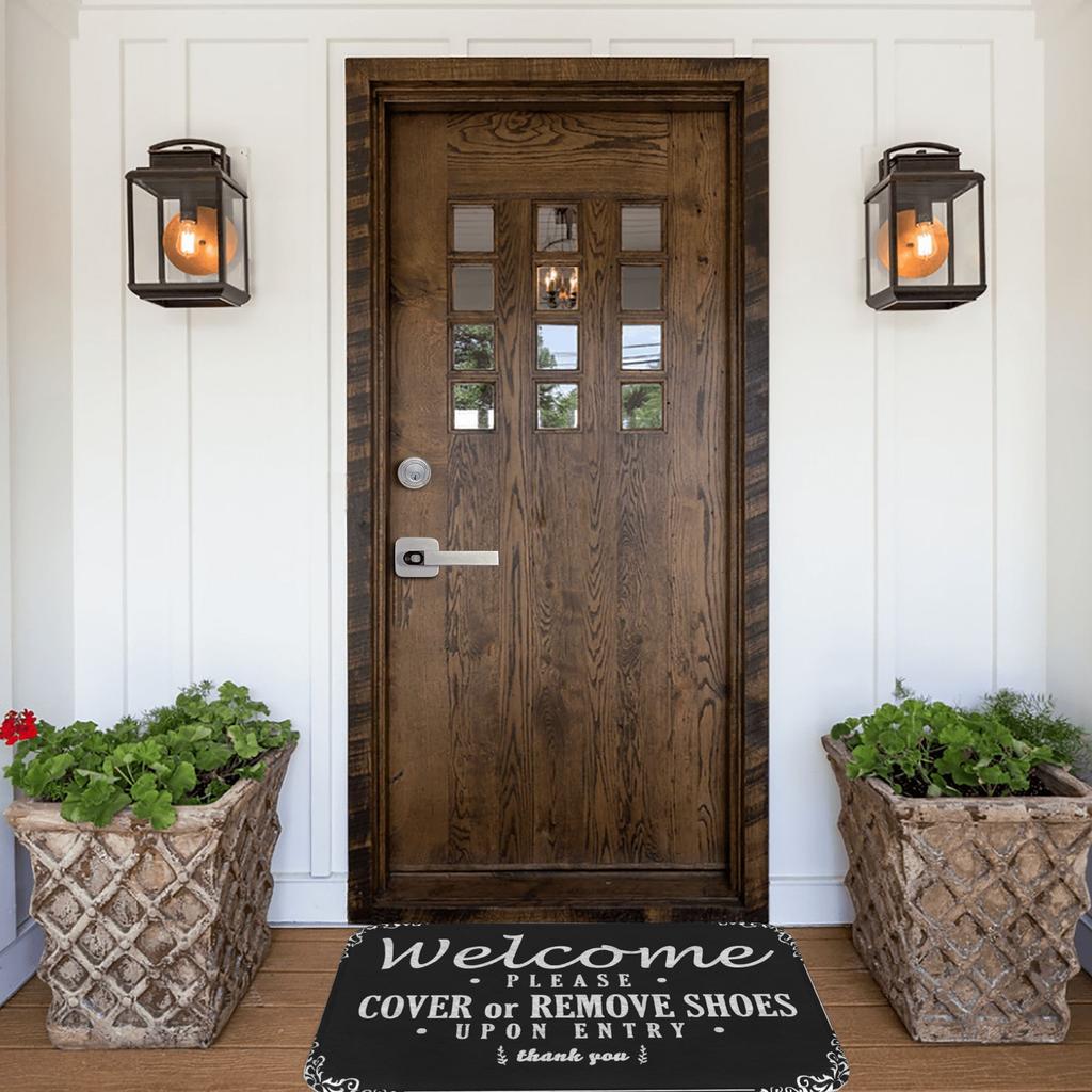 1 шт. Кухонный коврик с рисунком «Добро пожаловать», Нескользящий придверный коврик, Поп-дизайн, Коврик для ванной, Ковер для дома, Декор для раковины, Прачечной