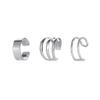 Three Styles Minimalist Plain Cuff Ear Cuff Set No Piercing Clip on Ear Wrap Ornaments for Women Punk Stackable Fashion Ear Accessories