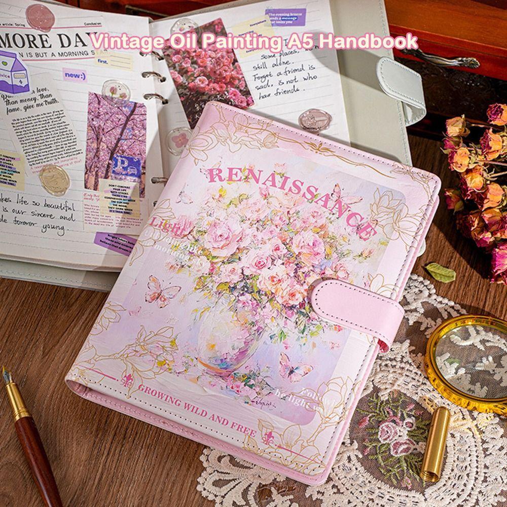 Ретро Масляная Живопись Блокноты на Спирали A5 Студенческий Блокнот Модный Перезаполняемый Блокнот для Студента