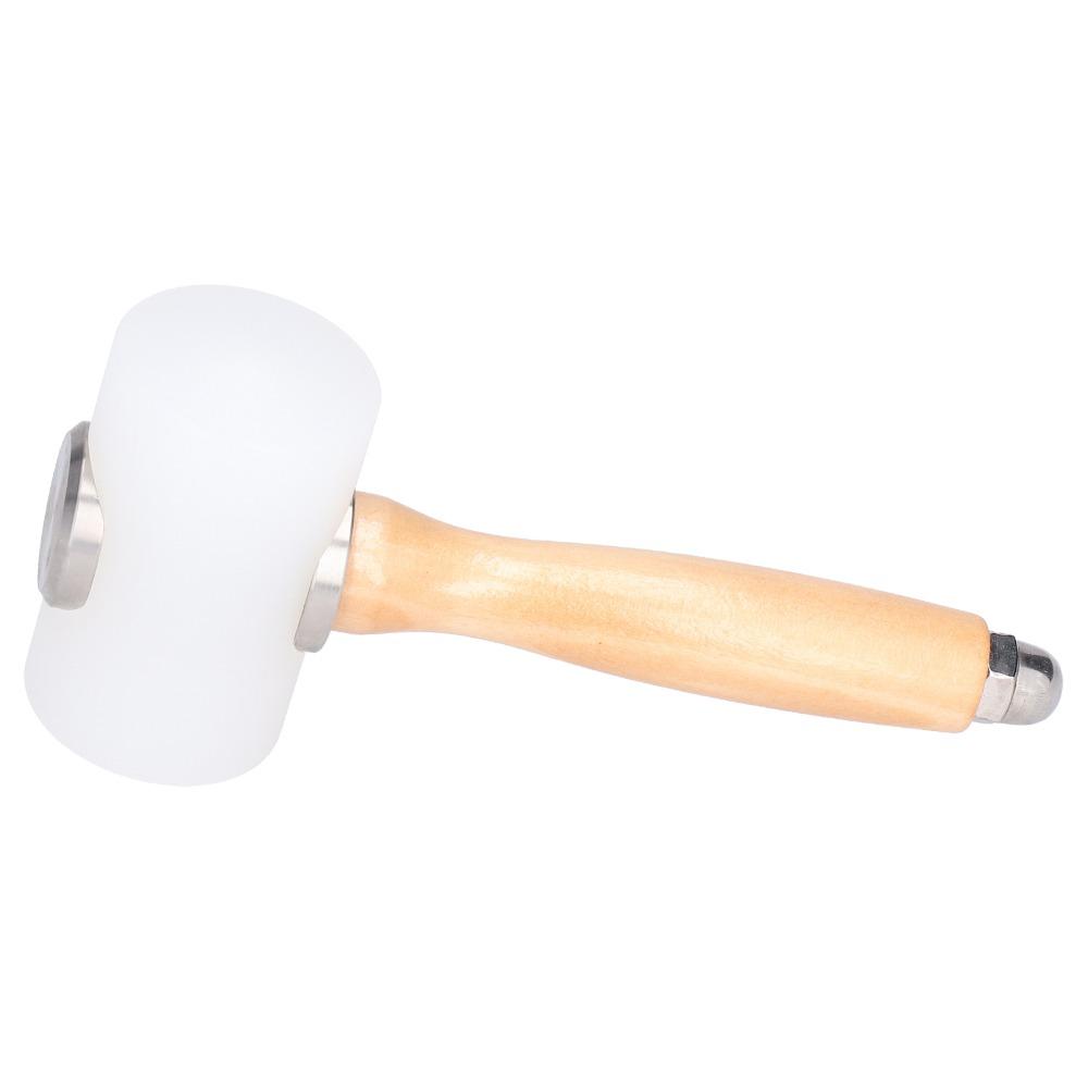 Wooden Handle Leather Carving Hammer Furniture Installation Scratch-free Knocking
