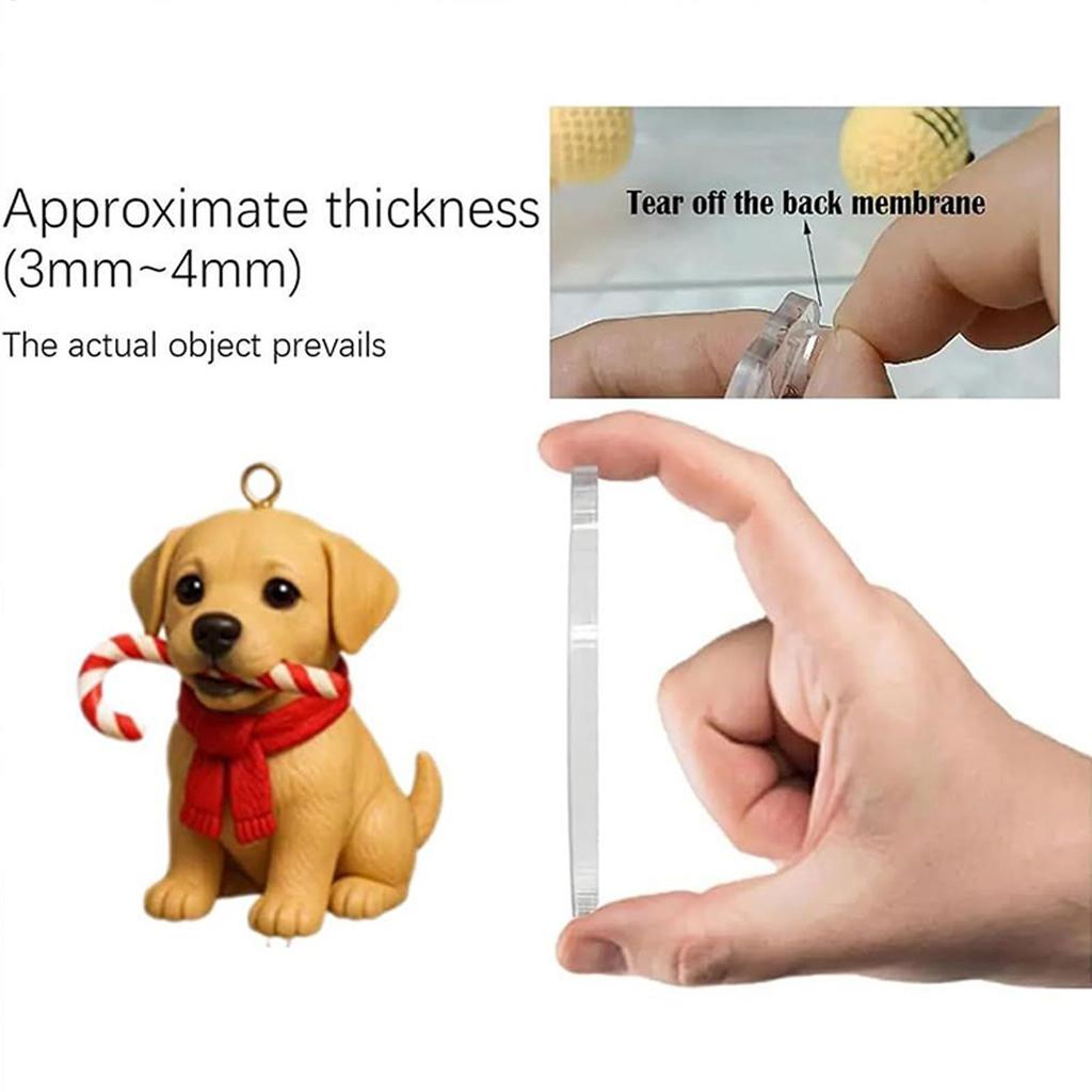 Christmas Advent Calendar 2D Acrylic Labrador New Year Decoration 24 Days Cartoon Dog Ornament Countdown for Xmas Tree Pendant