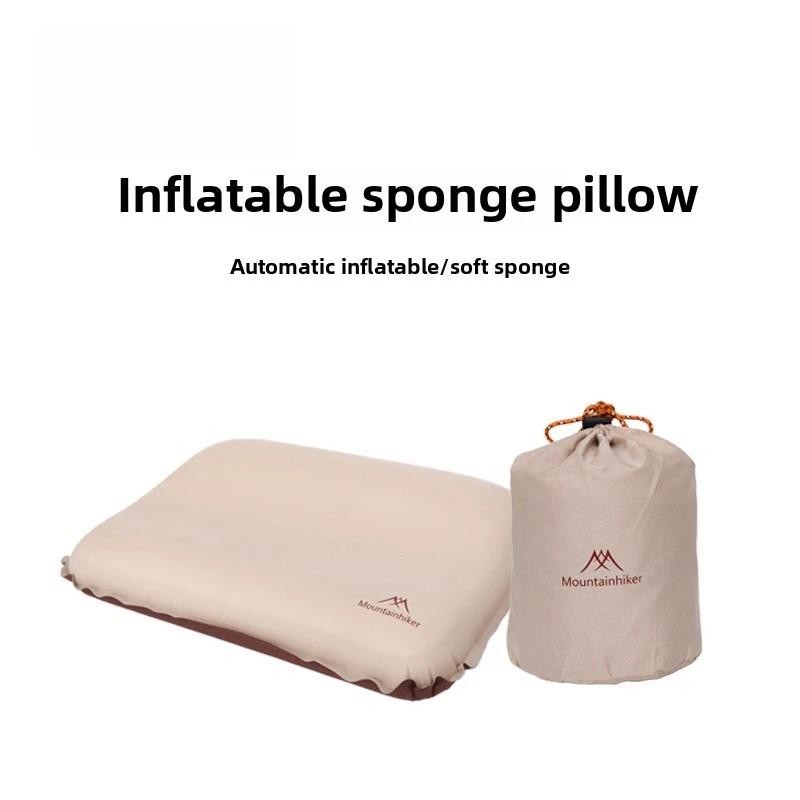 1PCS Memory Foam Portable Inflatable Pillow for Outdoor Camping Travel Hiking Relaxation - Lightweight Compact Design