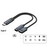 PD 100W USB Headphone Converter Fast Charging Y Cable NEW Audio Adapter  Keyboard Mouse