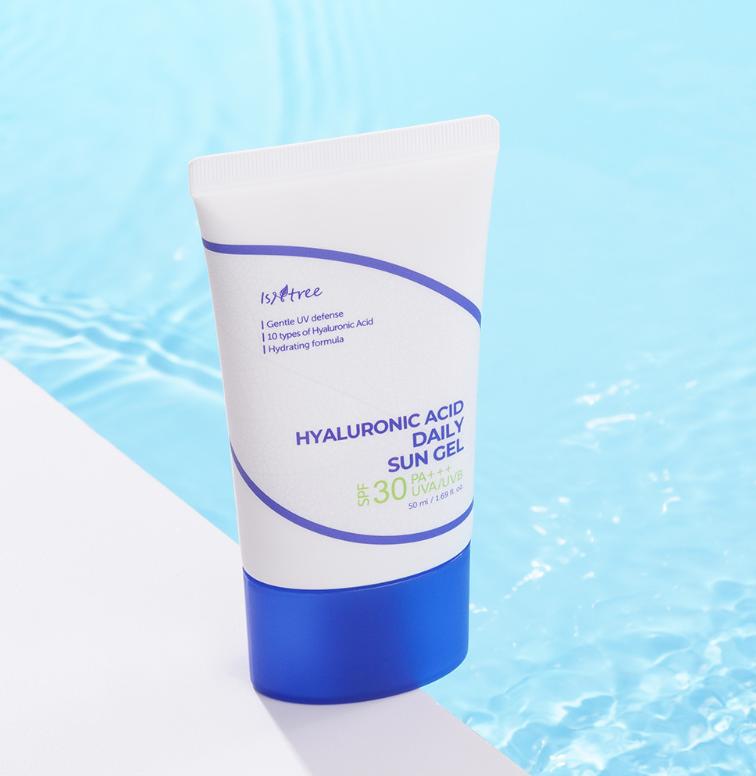 ISNTREE Hyaluronic Acid Daily Sun Gel 50ml | Lightweight Moisturizing Sunscreen SPF50+