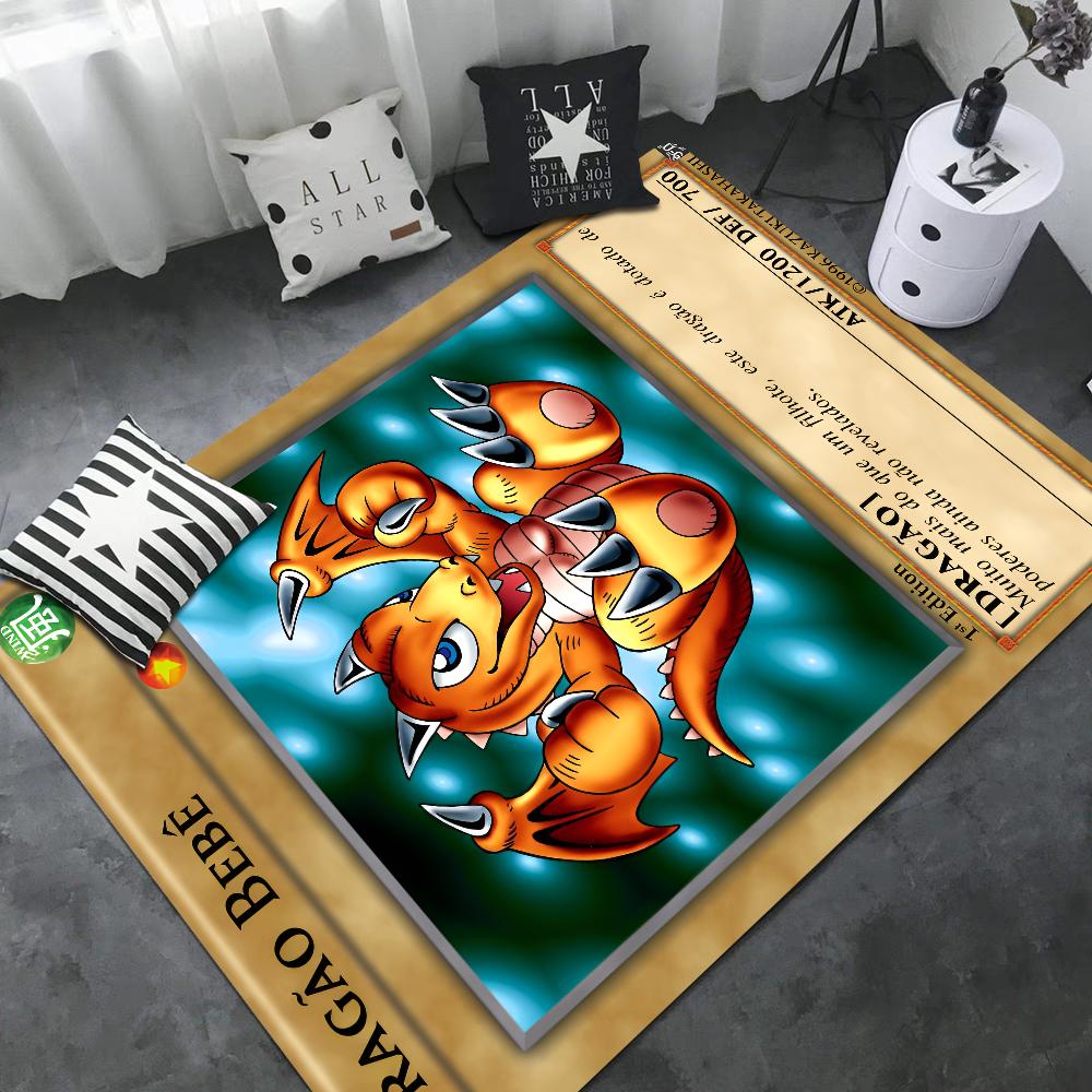 Yu-Gi-Oh КАРТА МОНСТРА Коврик для пола Противоскользящий Впитывающий воду Длинная полоса Подушка Коврик для спальни Приветственный коврик