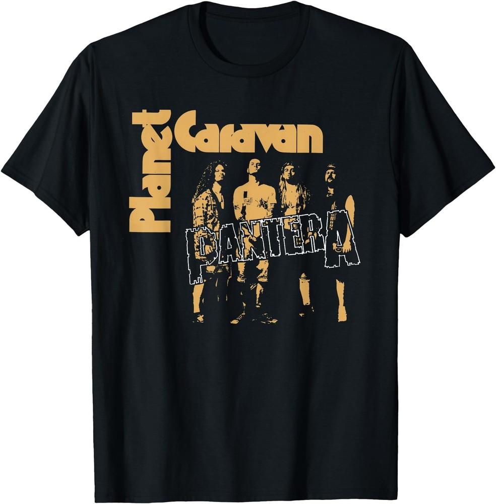 Футболка Pantera Hard Rock Metal Рубашка Planet Caravan Подарок для фанатов Унисекс Футболка - Мужская Летняя Хлопковая Графическая Футболка