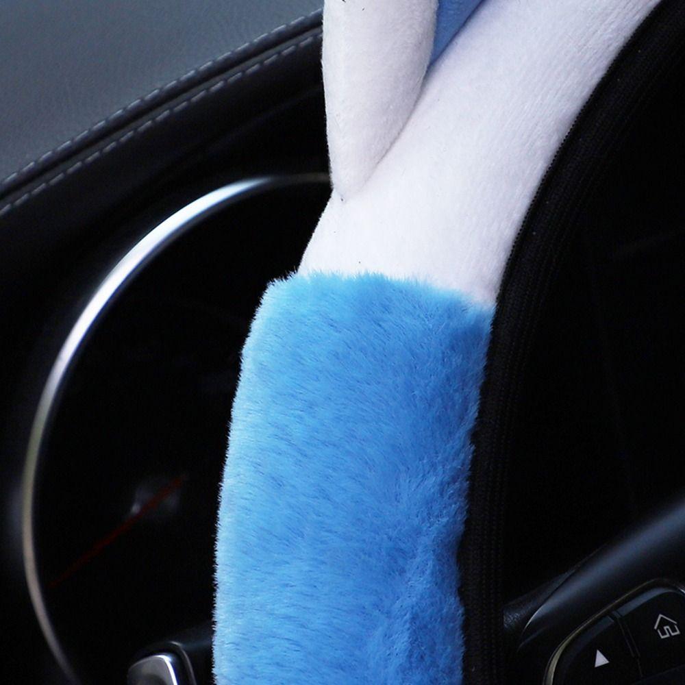 Plush Car Accessories Kitten Car Handle Cover Cute Steering Wheel Cover  For 14.5-15 INCH