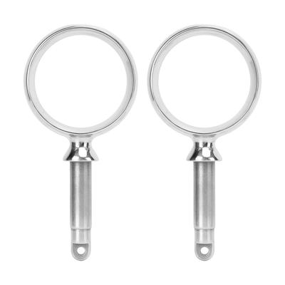 1 пара лодочных уключин из нержавеющей стали, внутренний диаметр 2 дюйма, зеркальная полировка, уключины для гребных весел, кронштейны для весел стандартного размера