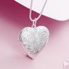 925 Stamped Silver Beautiful Heart Photo Frame Necklaces For Women Fashion Party Wedding Engagement Jewelry Birthday Gifts