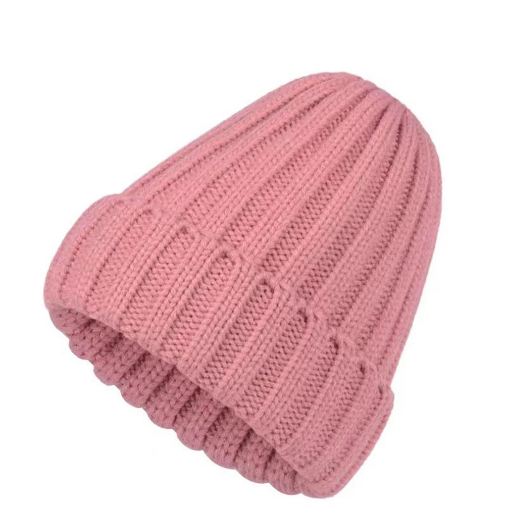 Thickened Knitted Yarn Hat With Flanged Solid Color Pointed Hat, Fashionable And Versatile, Warm Couple's Hat