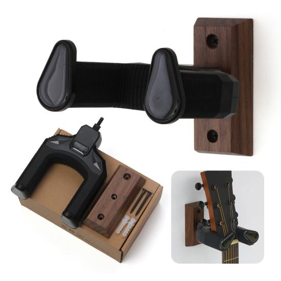 Настенное крепление для гитары U-образной формы из орехового дерева, универсальный держатель-крючок для гитары