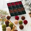 16pcs Shatterproof Christmas Tree Ball Pendant Flocking Xmas Tree Ornaments  Party Favors