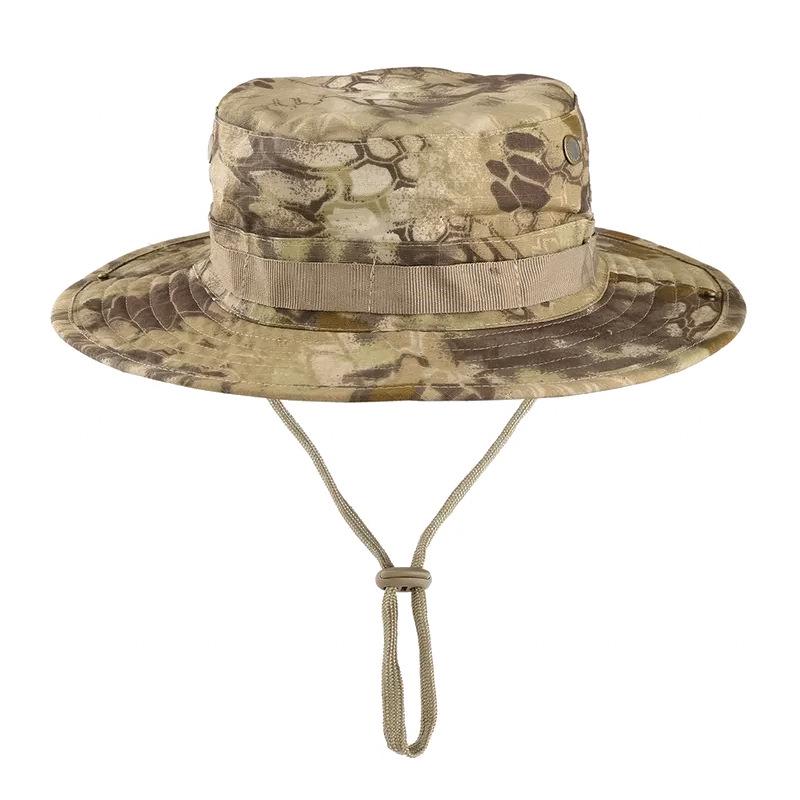Men's Camouflage Boonie Hat - Tactical Sun Protection for Outdoor Hiking & Fishing
