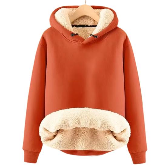 Men Sweatshirt Long Sleeve Loose Padded Drawstring Men Winter Hooded Sweatshirt Daily Wear