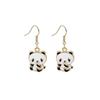 Chinese Style New Red Panda Exquisite Cute Metal Geometric Earrings Pendant Ear Jewelry