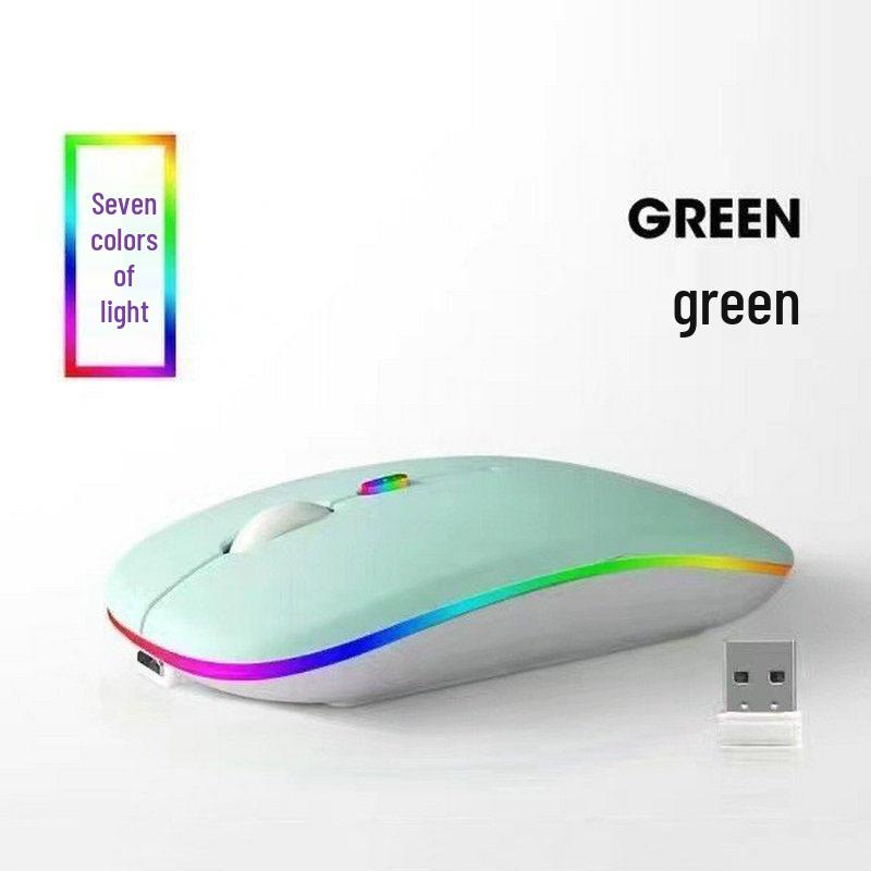 Rechargeable Luminous Bluetooth Dual-Mode Silent Wireless Mouse for Office/Home (Compatible with Huawei & Lenovo)