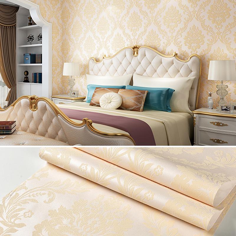 10M Роскошные европейские обои в нетканом стиле для ТВ-фона, декор, классические 3D рельефные обои, рулон обоев, обивка