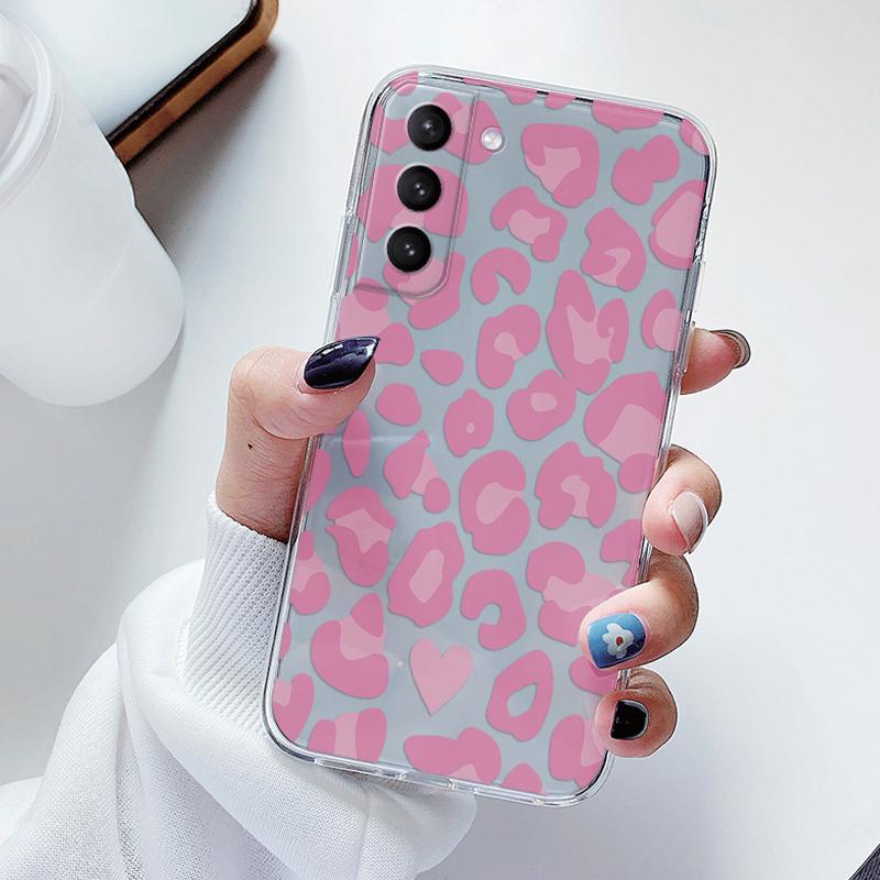 Прозрачный чехол для Samsung Galaxy S23 S 23 Ultra S23 Plus Чехол Мультяшные Цветы Мягкий ТПУ Ударопрочный Funda Для Samsung S24+ Сумка