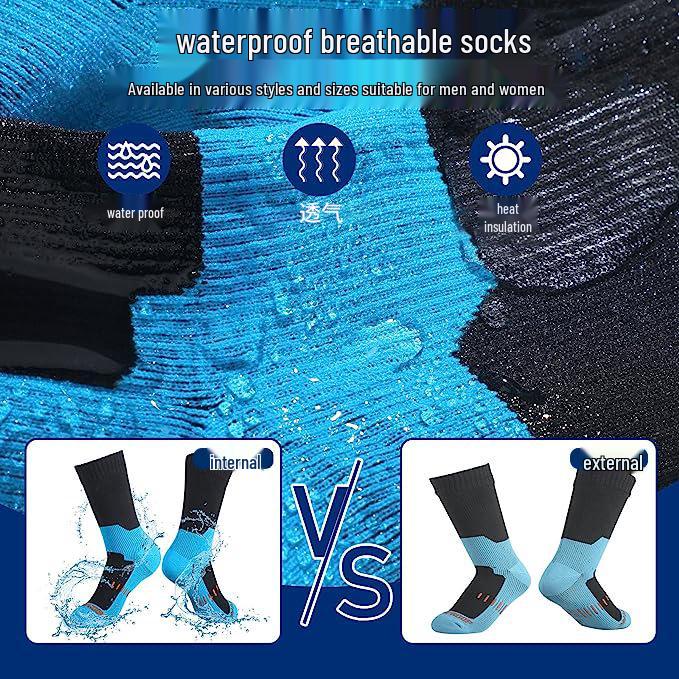 Водонепроницаемые дышащие уличные носки для кемпинга, катания на лыжах, пеших походов и дайвинга