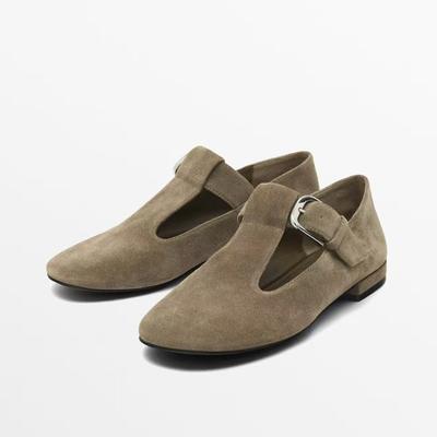 Модная обувь для женщин 2025 Новая Ретро Замша из овчины Женская Весенняя Обувь Роскошная Натуральная Кожа Низкий Каблук Сексуальная Мода Низкий Каблук Туфли-лодочки