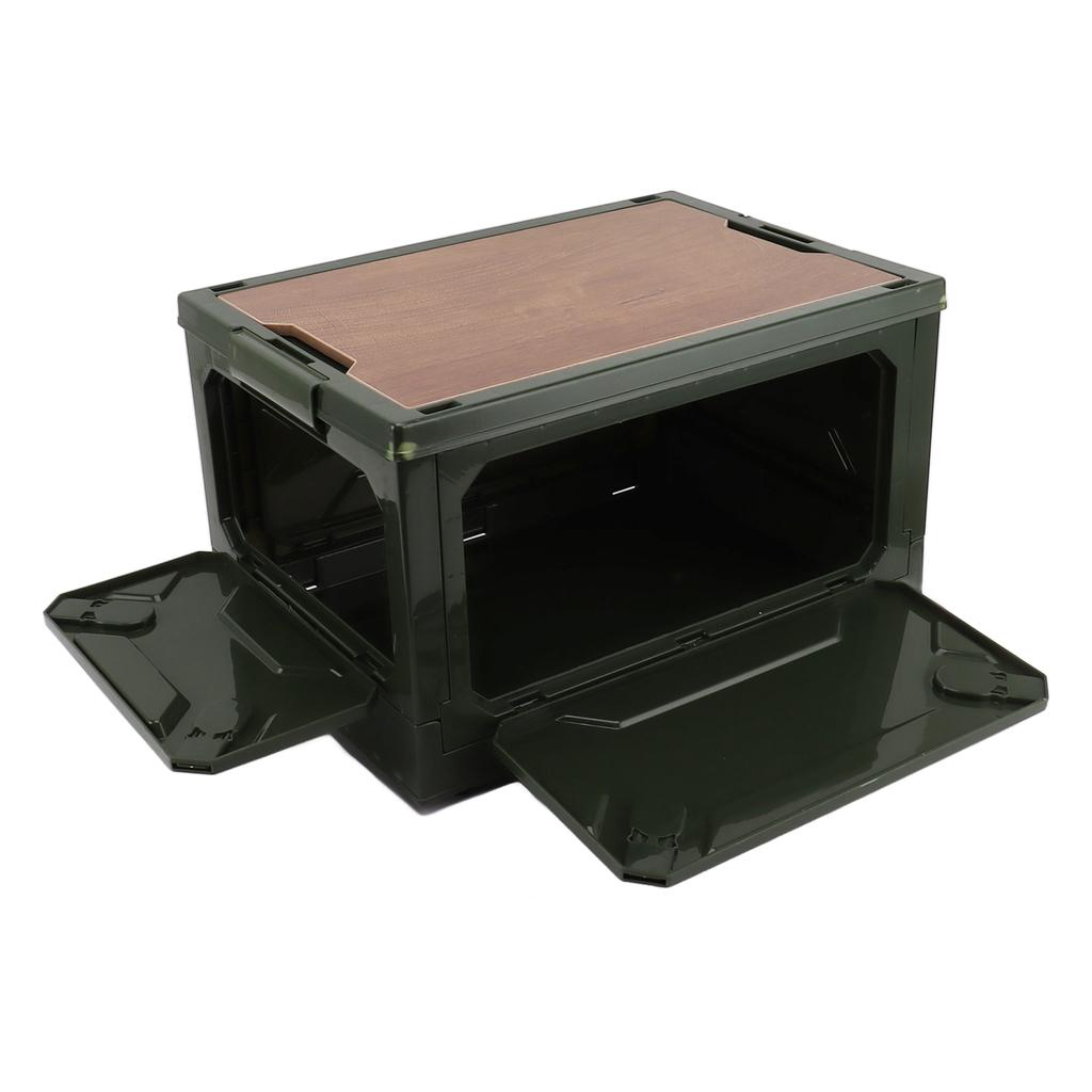 Collapsible Camping Storage Box Pulley Design Waterproof 5 Sides Opening Camping Folding Storage