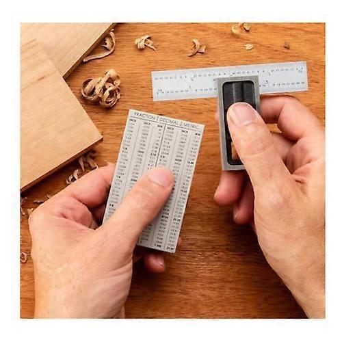 Square Edge Ruler,3'' Pocket Rule,Durable Stainless Slide Precision Rule