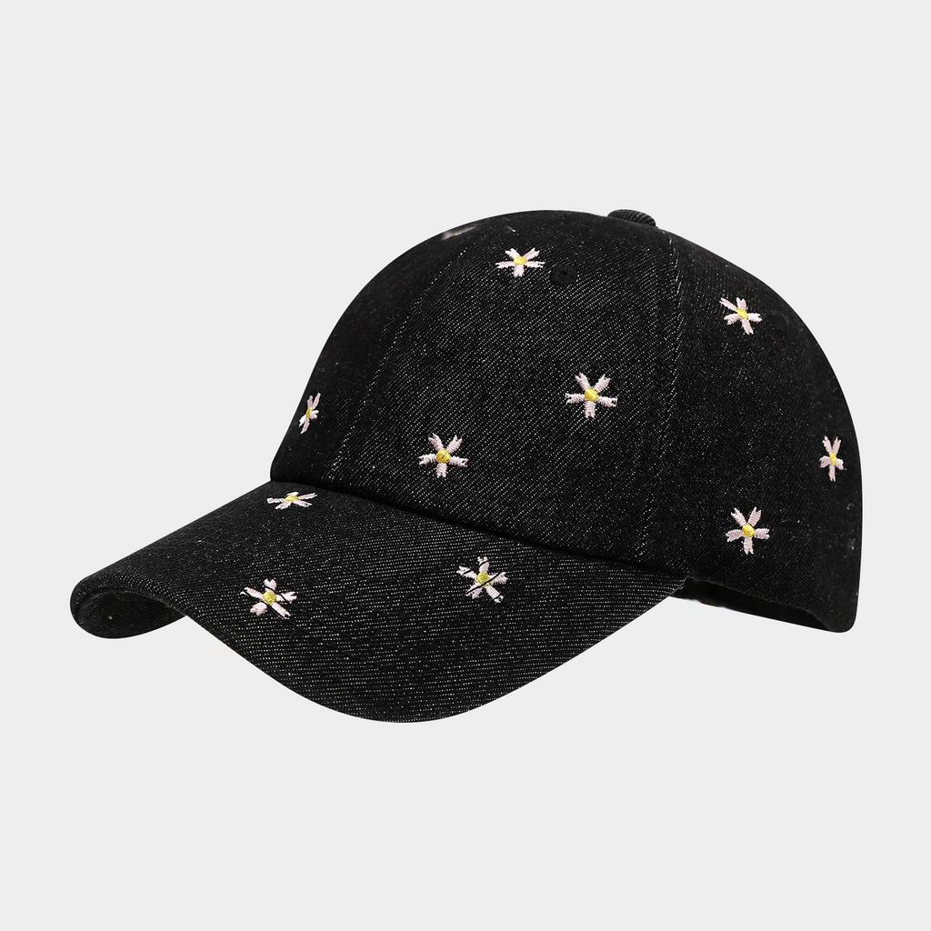 American Retro Floral Embroidered Women's Sun Hat - Autumn Outdoor Travel Sunshade Baseball Cap, Vintage Visor Hat