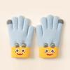 Cute Winter Warm Children's Gloves Soft Stretch Thickened Kids Full Finger Gloves Student Writing Gloves Outdoor