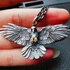 Viking Style Long Chains Eagle Wings Pendant Necklace for Men Hip Hop Punk Fashion Motorcycle Party Personality Charm Jewelry